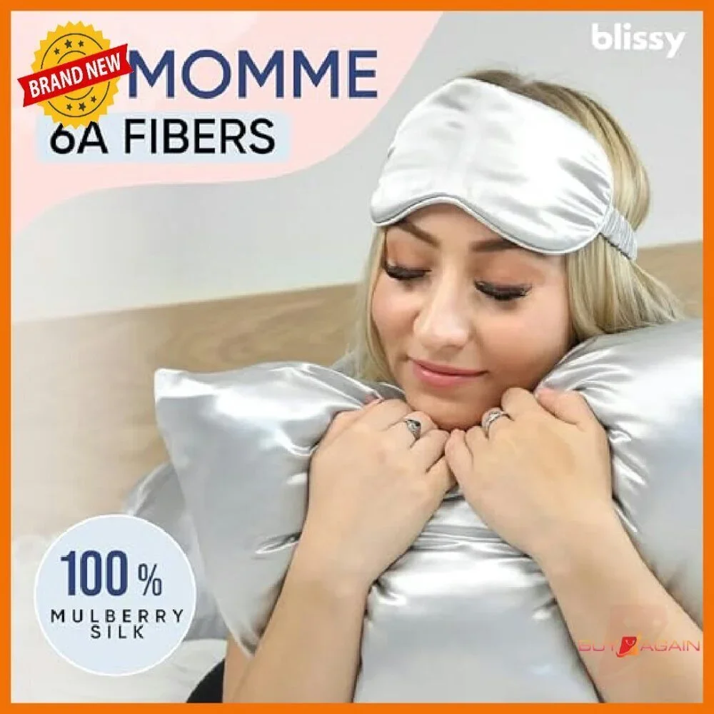 Queen Silk Pillowcase 22 Momme Mulberry Hair Skin Cooling Sleep
